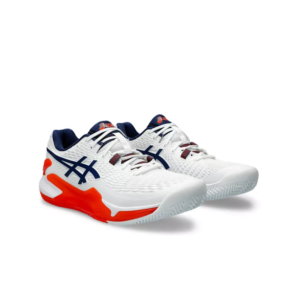 Asics Scarpe Tennis Uomo Gel-Resolution 9 Clay - White/Blue Expanse