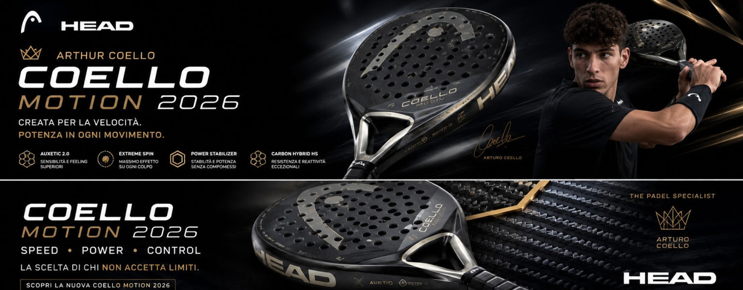 Racchetta da padel Head Coello Motion vista frontale, modello controllo e maneggevolezza
