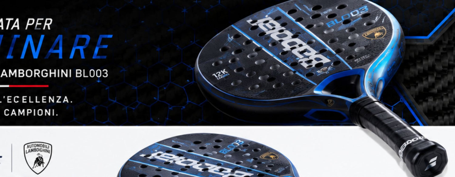 Racchetta da padel Babolat Lamborghini BL003 con design premium nero e oro