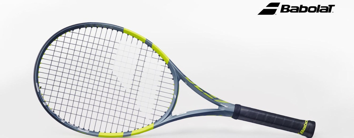 Racchetta da tennis Babolat Pure Aero gialla e nera per gioco in spin da fondo campo