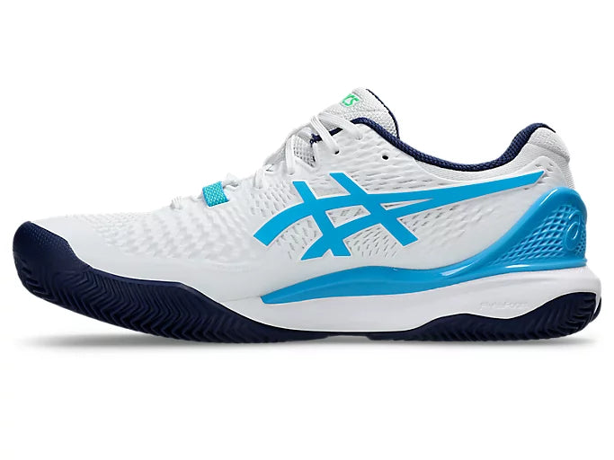 ASICS GEL-RESOLUTION 9 CLAY White/Digital Aqua