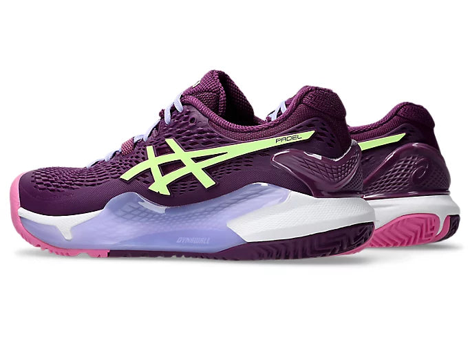 ASICS Gel-Resolution 9 Padel Deep Mauve/Lime Green