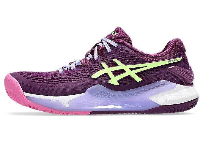 ASICS Gel-Resolution 9 Padel Deep Mauve/Lime Green