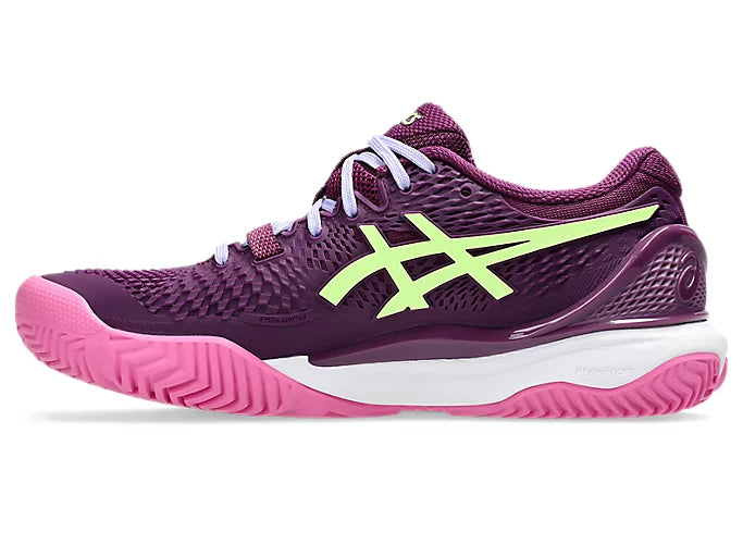 ASICS Gel-Resolution 9 Padel Deep Mauve/Lime Green