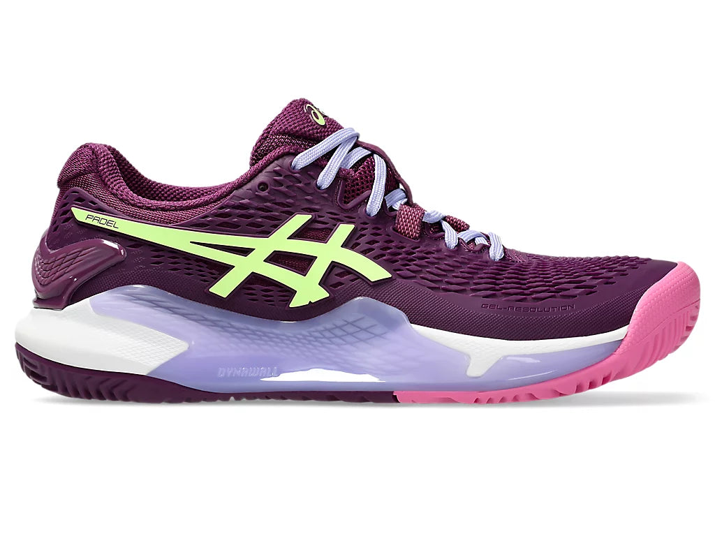 ASICS Gel-Resolution 9 Padel Deep Mauve/Lime Green