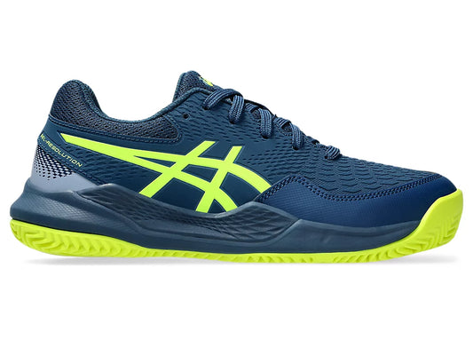 ASICS GEL-RESOLUTION 9 GS CLAY Mako Blue/Safety Yellow