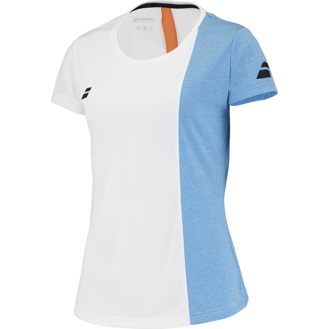 TOP MANCHES COURTES FEMME BABOLAT PLAY - White Blither