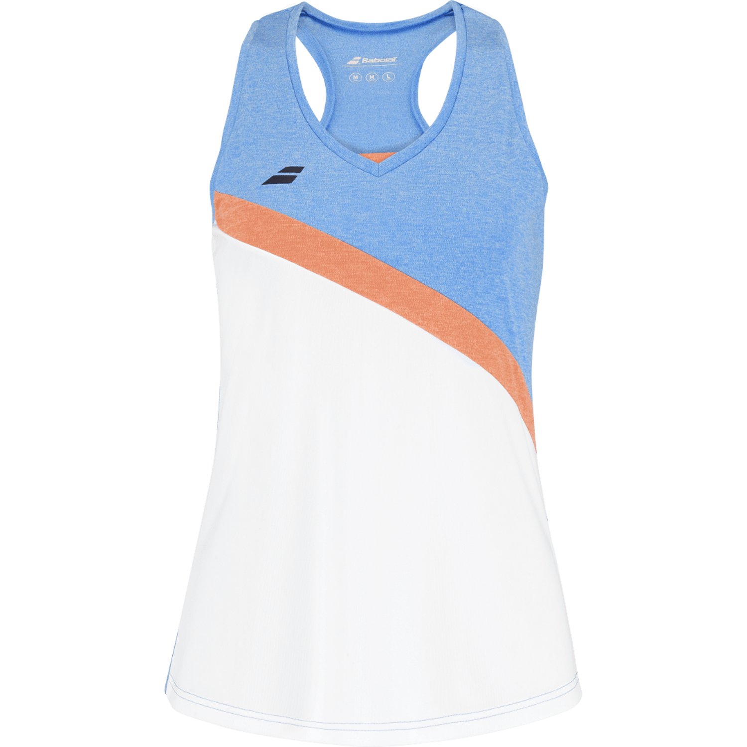 BABOLAT PLAY TANK TOP GIRL- White Blue Blither
