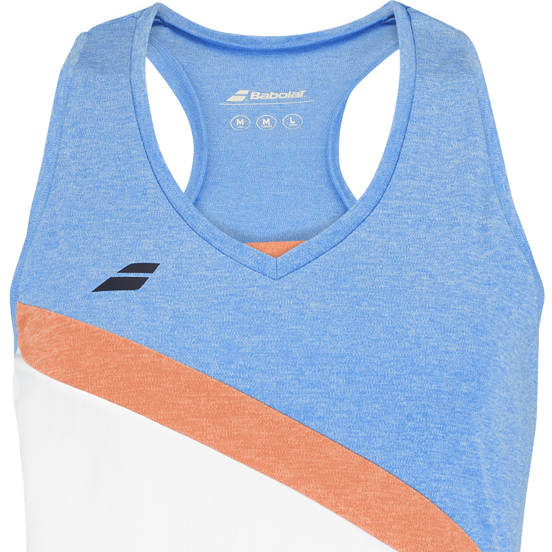 BABOLAT PLAY TANK TOP WOMEN - White Blinther Blue