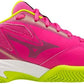 MIZUNO Scarpe BREAK SHOT 4 PADEL Women Fuchsia Fedora/Acid Lime/White