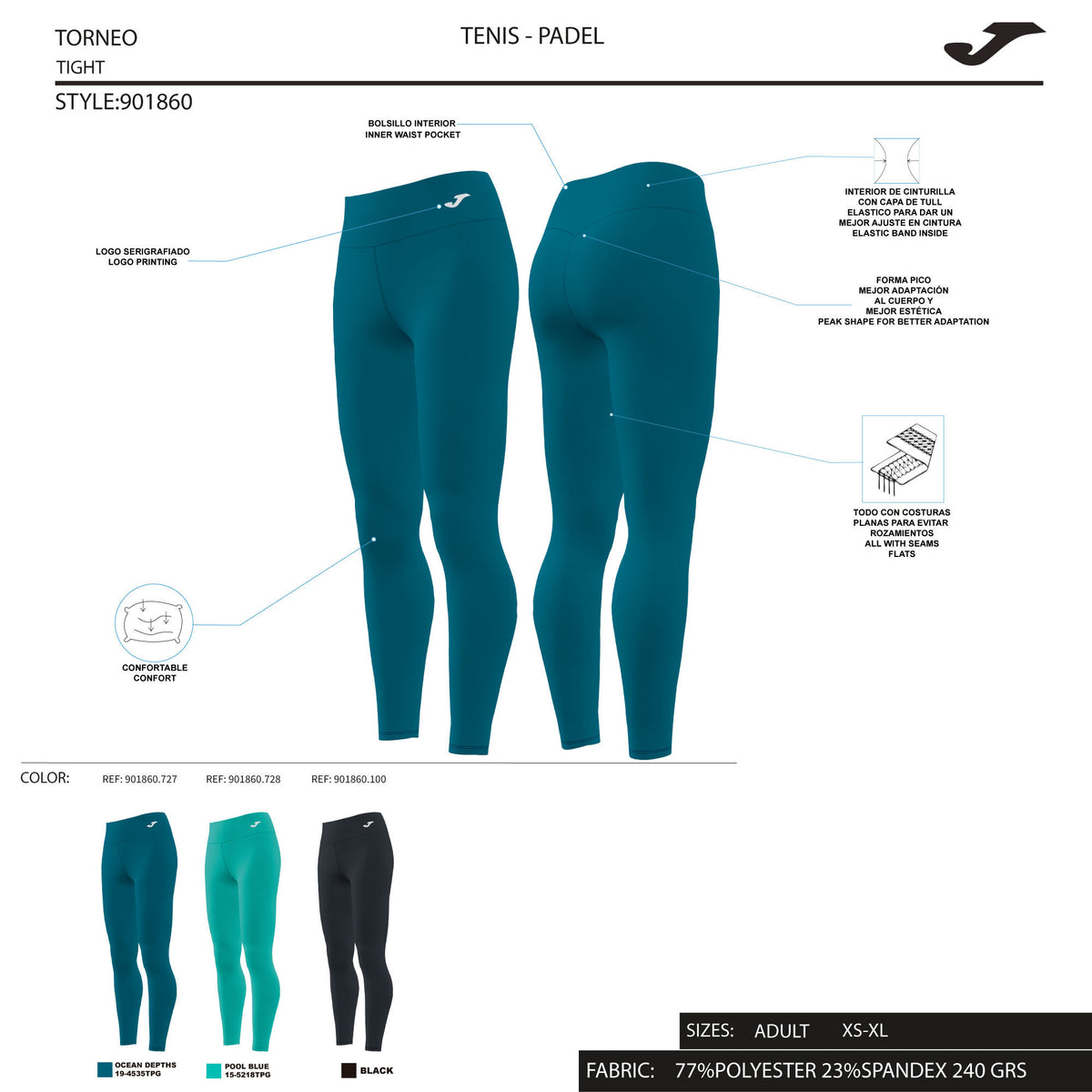 Joma Leggings Donna Sculpture2