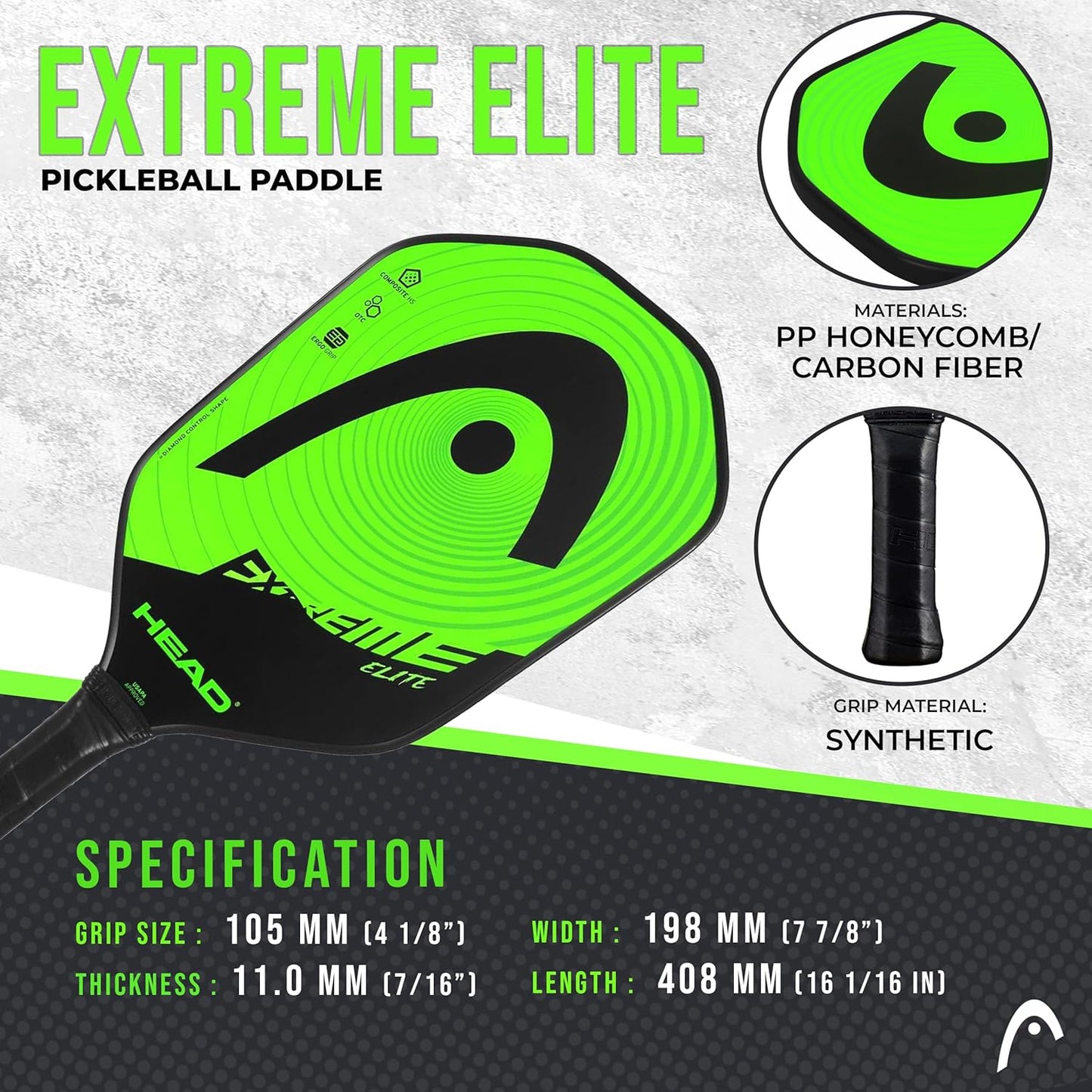 HEAD Racchetta Extreme Elite Pickleball e Padel