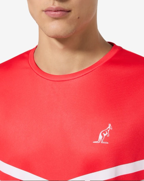 AUSTRALIAN Tennis Crew Ace T-shirt Rosso