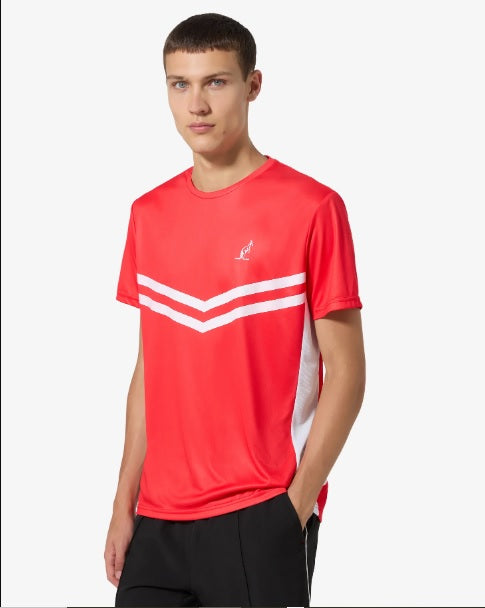 AUSTRALIAN Tennis Crew Ace T-shirt Rosso