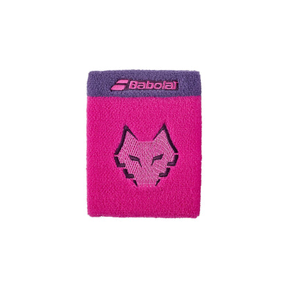 Babolat Terry Jumbo Wristband Lebrón Raspberry, logo El Lobo
