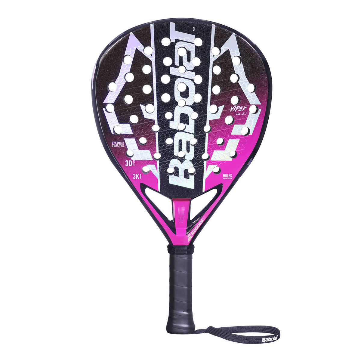 Babolat Viper Juan Lebrón 3.1, vista frontale con cinturino