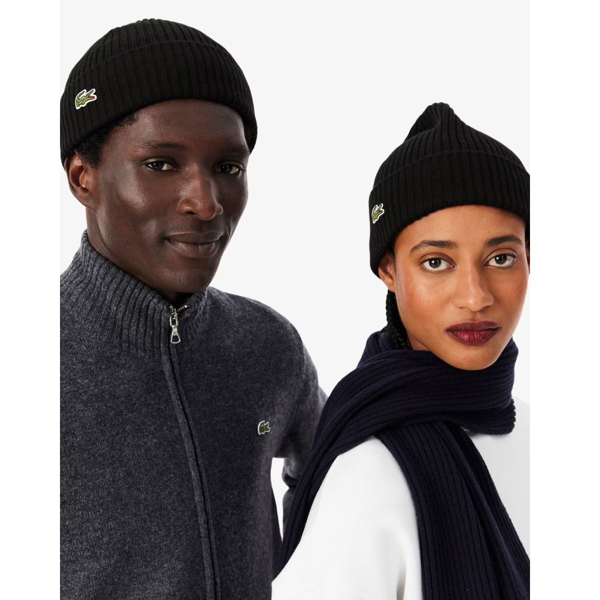 Lacoste berretto in lana a costine unisex lifestyle