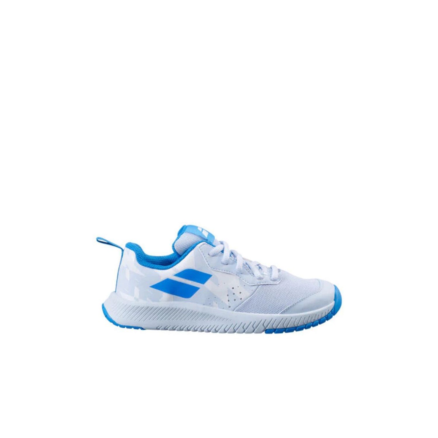 BABOLAT Chaussures Pulsion All Court Garçon - Blanc/Bleu Illusion