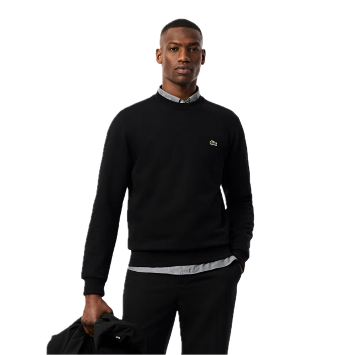 Lacoste Felpa Girocollo In Pile Uomo