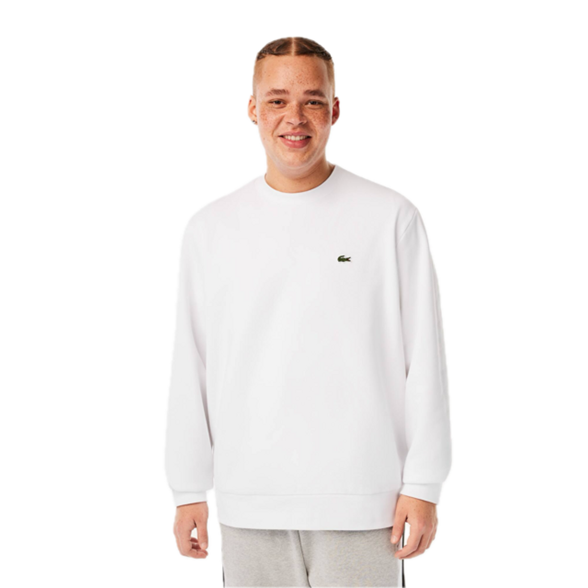 Lacoste Felpa Girocollo In Pile Uomo
