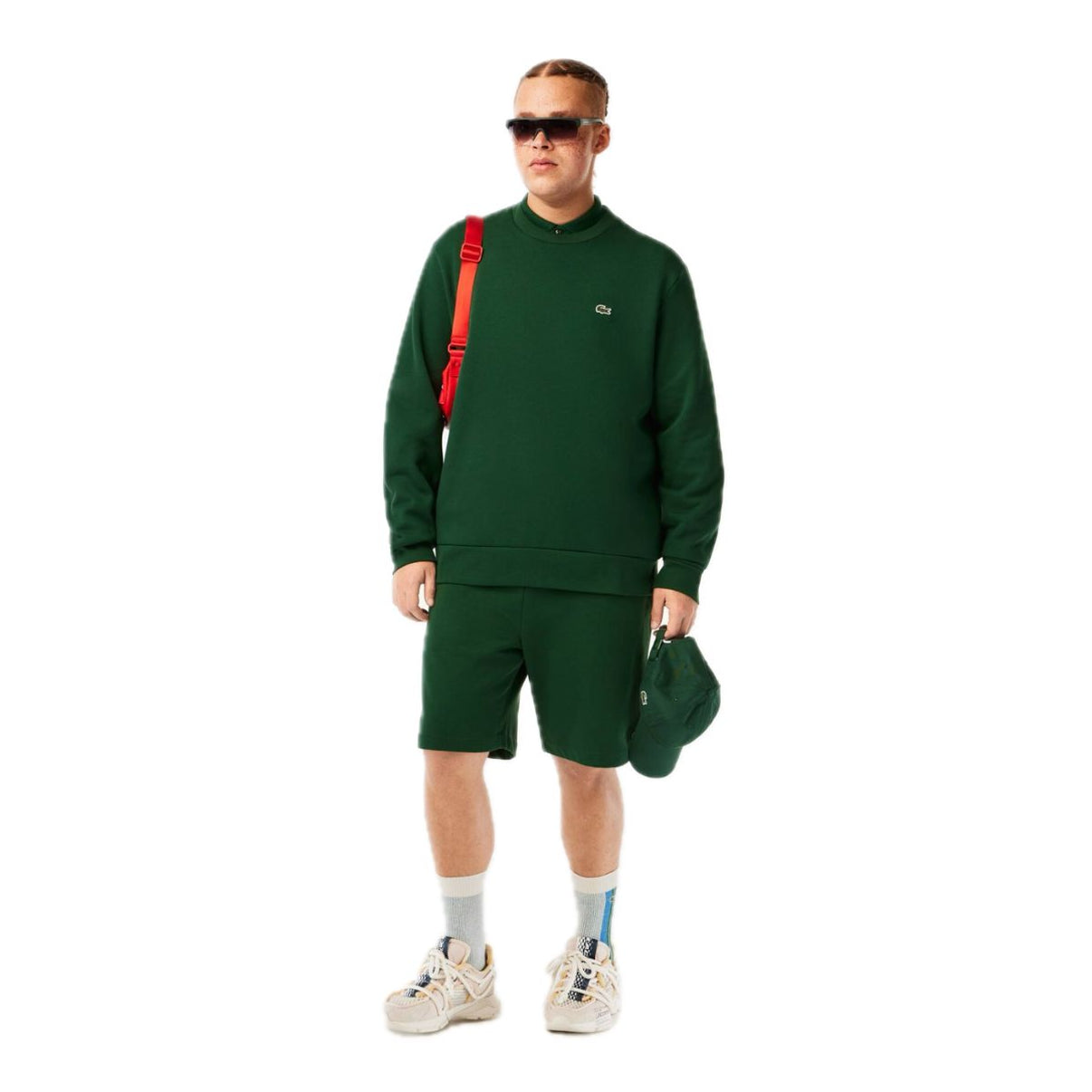 Lacoste Felpa Girocollo In Pile Uomo