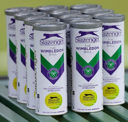 SLAZENGER THE WIMBLEDON TUBO DA 3 PALLINE DA TENNIS