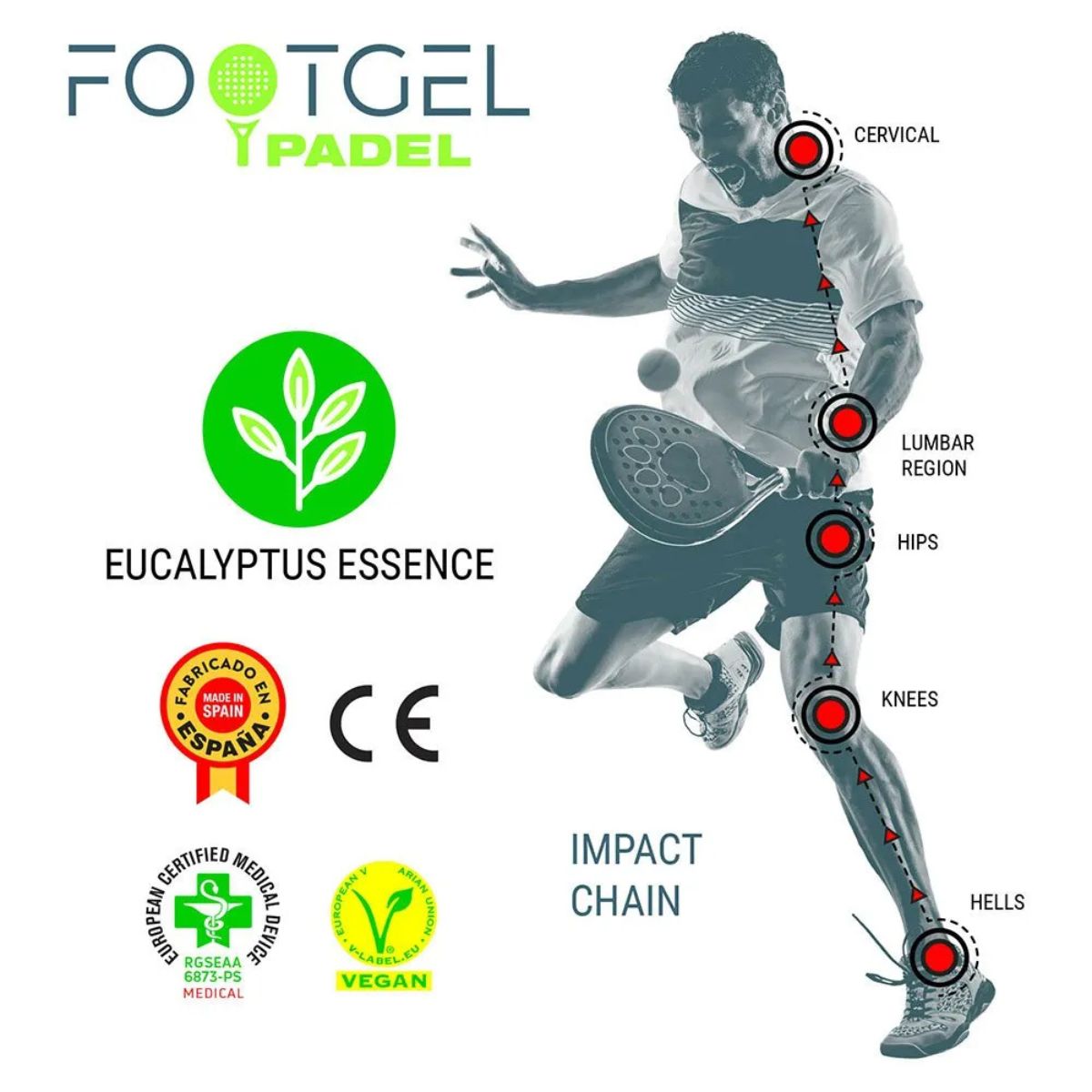 FootGel Padel Solette Di Gel Tecnico