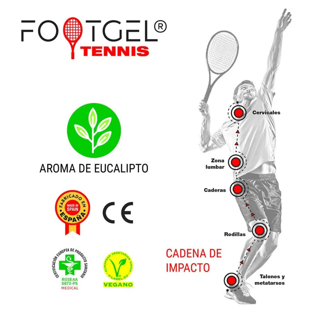 FootGel Tennis Solette Di Gel Tecnico