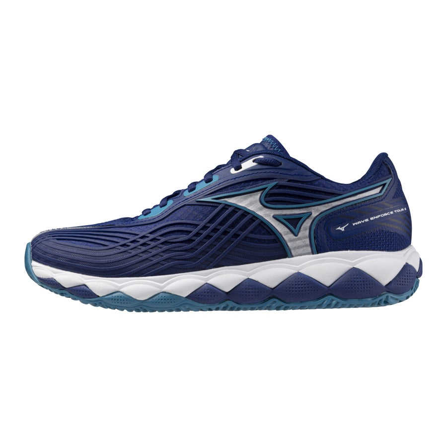 MIZUNO SCARPA DA TENNIS WAVE ENFORCE TOUR 2 CC Bellwether blue/white/fjord blue
