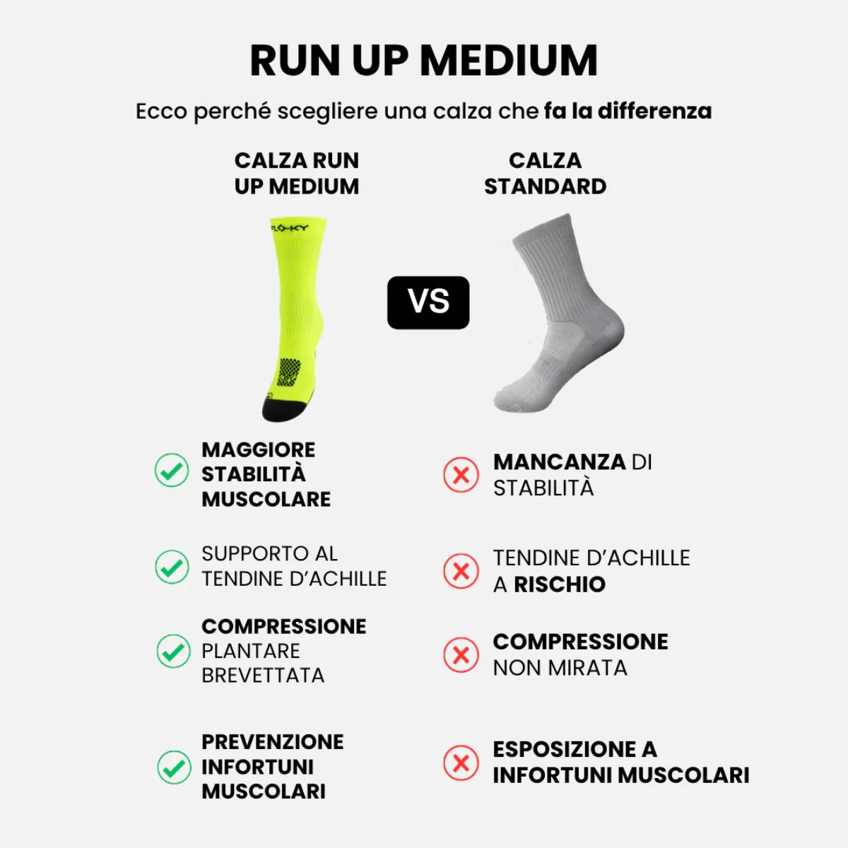 Floky Calza RUN UP Medium