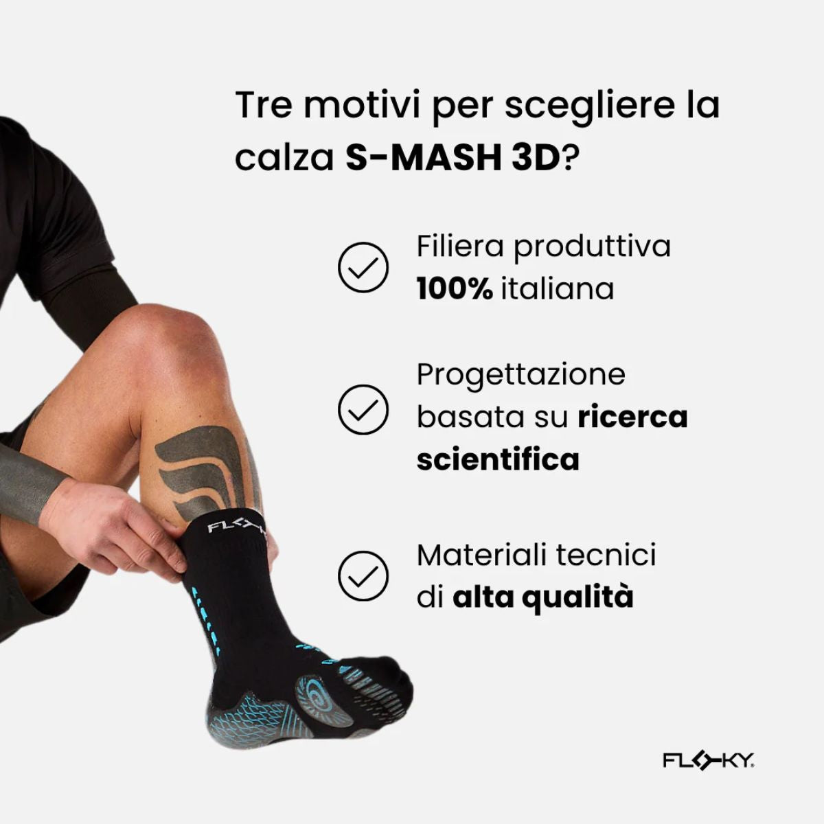 Floky Calza Tennis e Padel  S-MASH 3D