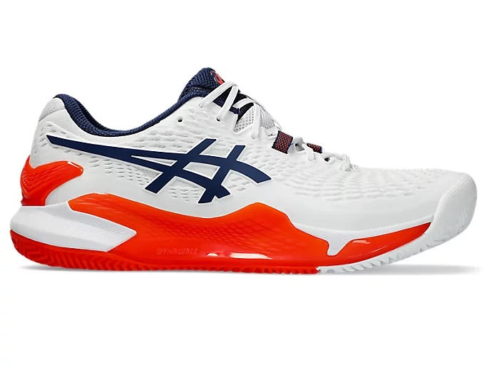 Asics Scarpe Tennis Uomo Gel-Resolution 9 Clay - White/Blue Expanse
