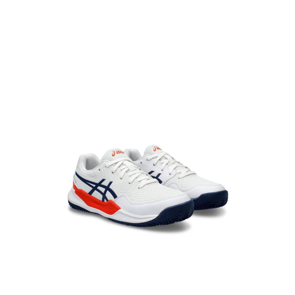 Asics Scarpe Tennis Junior Gel-Resolution 9 GS Clay White Blue Expanse