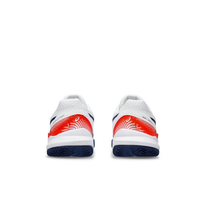 Asics Scarpe Tennis Junior Gel-Resolution 9 GS Clay White Blue Expanse