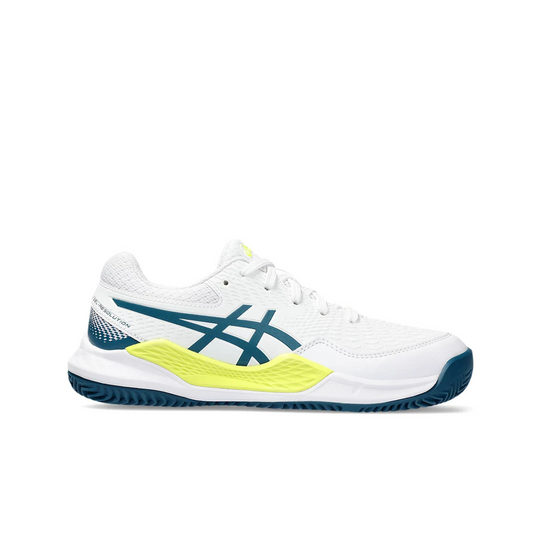 Asics Scarpe Tennis Junior Gel-Resolution 9 GS Clay White/Restful Teal
