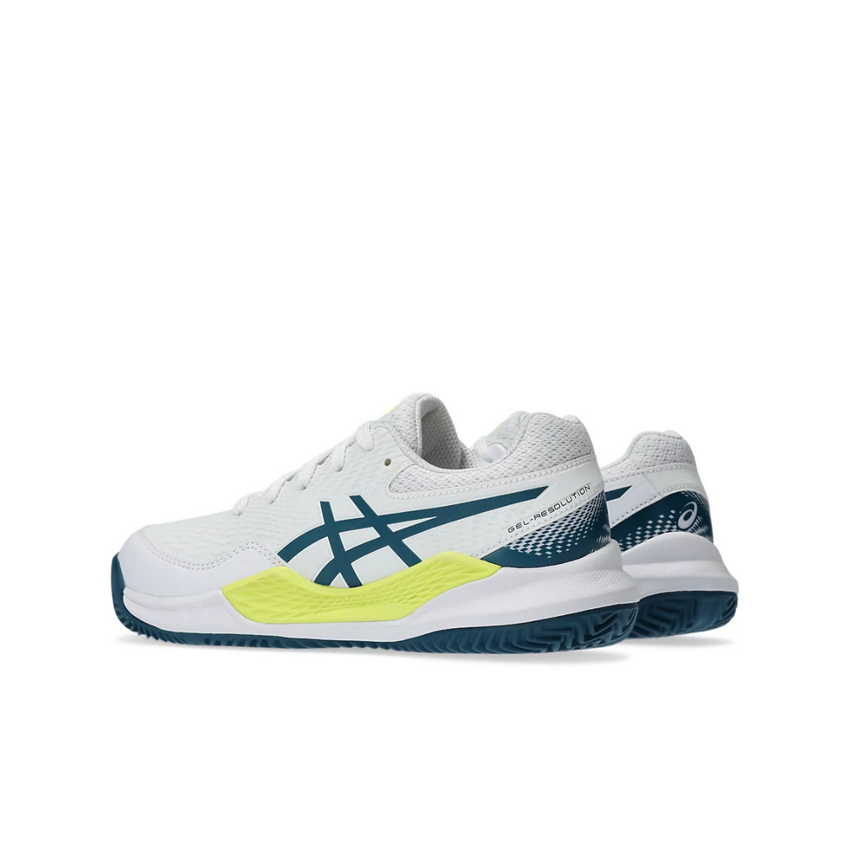Asics Scarpe Tennis Junior Gel-Resolution 9 GS Clay White/Restful Teal