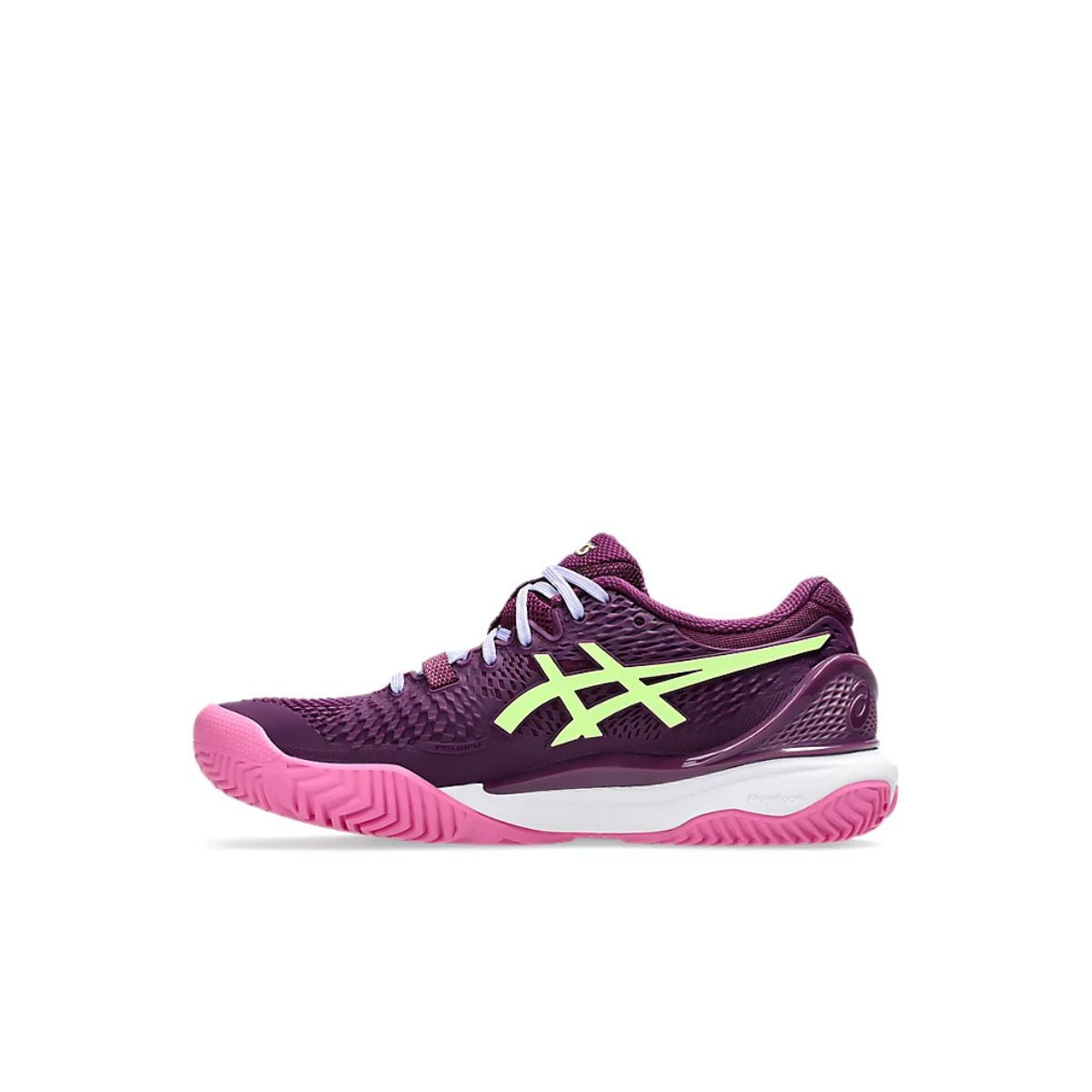 Asics Scarpe Padel Unisex Gel-Resolution 9 Padel Deep Mauve/Lime Green