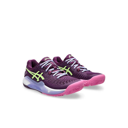 Asics Scarpe Padel Unisex Gel-Resolution 9 Padel Deep Mauve/Lime Green