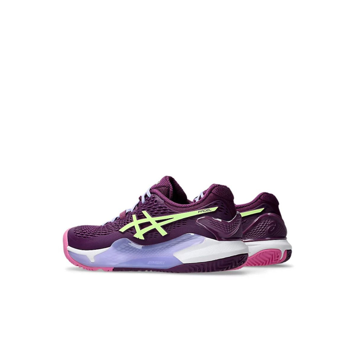 Asics Scarpe Padel Unisex Gel-Resolution 9 Padel Deep Mauve/Lime Green