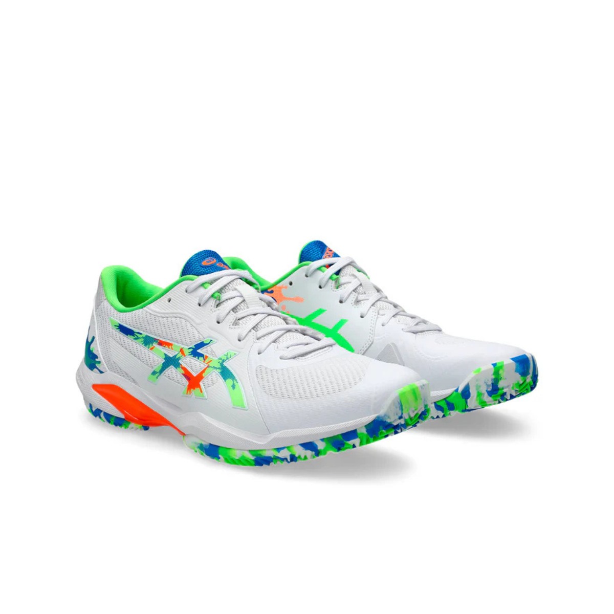 Asics Scarpe Padel Uomo Solution Swift FF 2 Padel L. E. White/Green Gecko