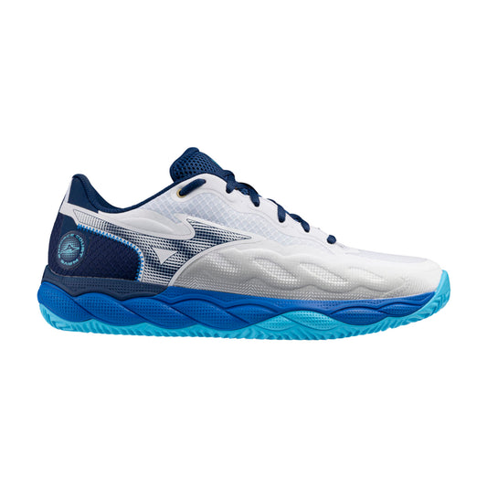 Mizuno Wave Enforce Court Clay White/Estate Blue/River Blue