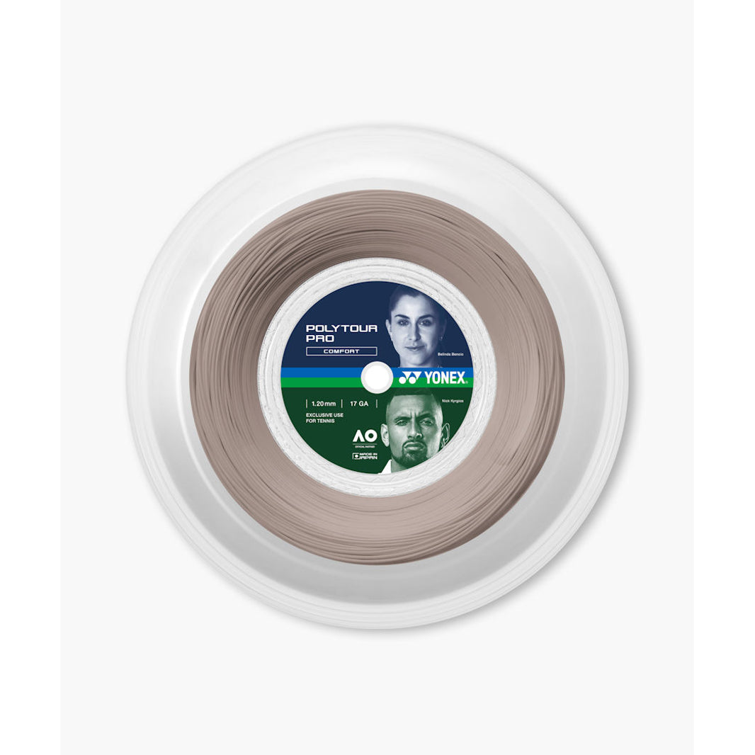 Yonex PolyTour Pro Warm Gray 1.20 mm, matassa da 200 metri