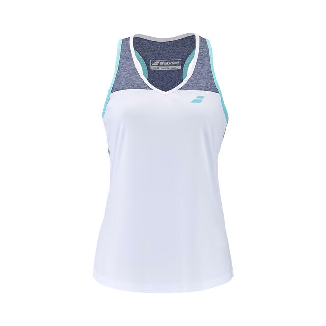 Babolat Play Tanktop Mädchen Weiß/Blau