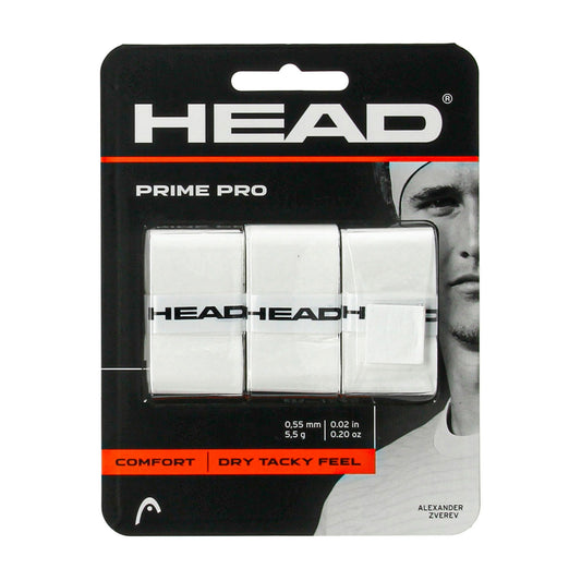 HEAD PRIME PRO OVERGRIP X 3 Bianco